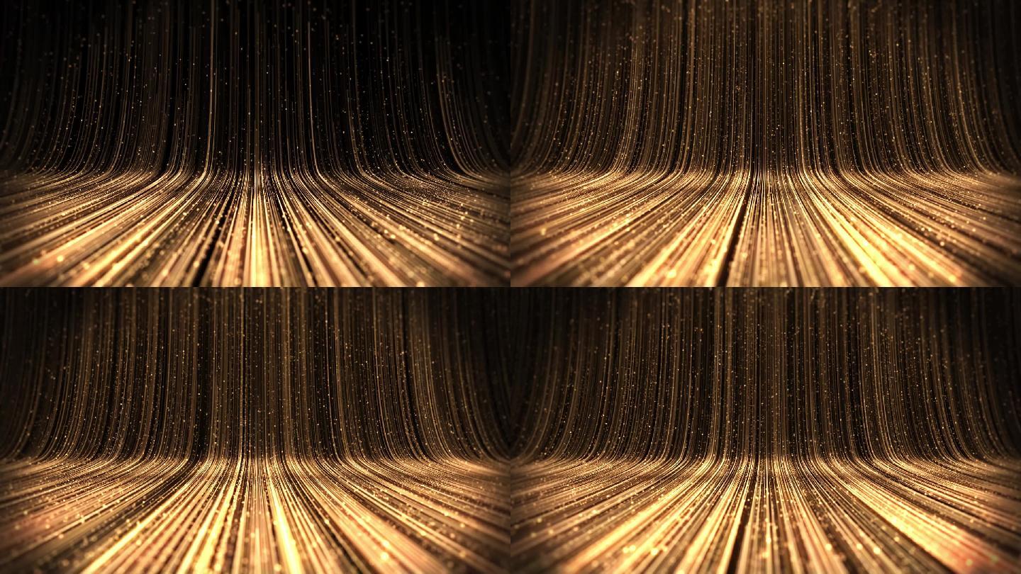 大气黄金粒子背景（视频素材）