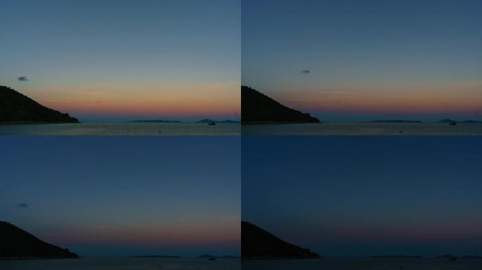 珠海澳门海边夕阳延时