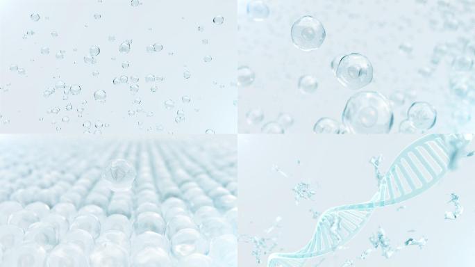 DNA基因链水珠汇聚细胞总合集