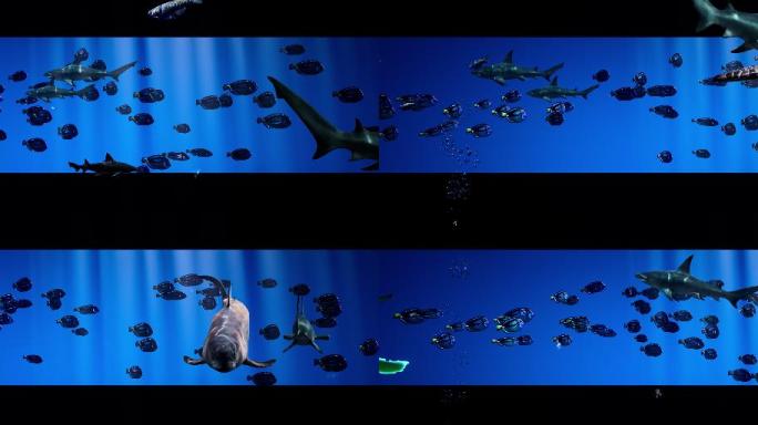 海底世界水族馆动物裸眼3D全息投影LED