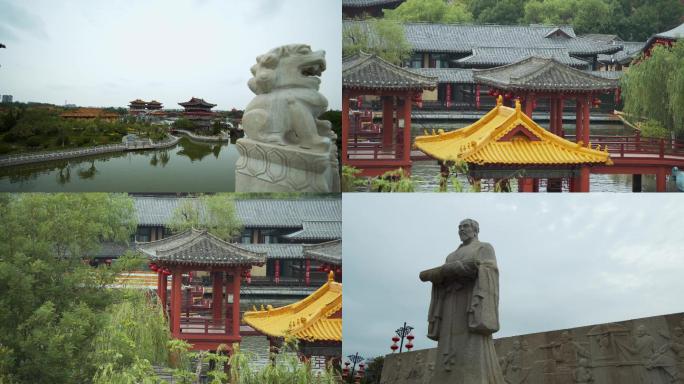 建筑、古典建筑、中国建筑、湖水、桥梁
