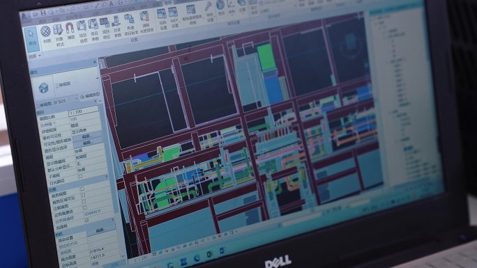 查看建筑图纸翻阅资料工作镜头