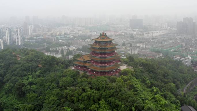 航拍 南京阅江楼，观望长江最佳地标