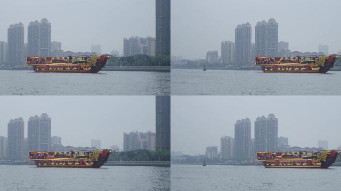 4k广州游珠江南海神号帆船