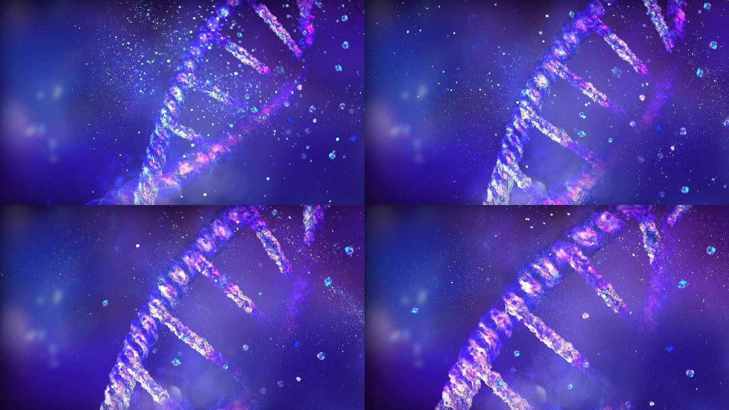 DNA双螺旋形模型三维特效高清视频素材
