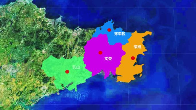 威海区域 划分 地图 分界线