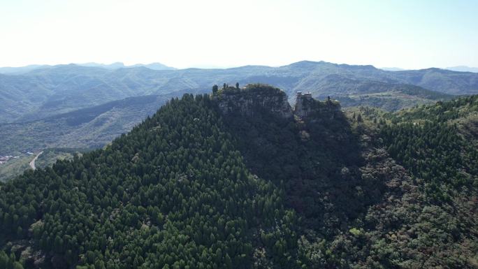 航拍济南劈山