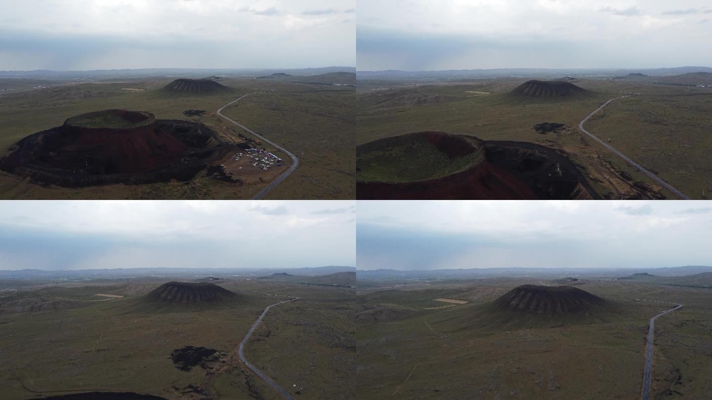 [4K]航拍素材.乌兰哈达火山群全景