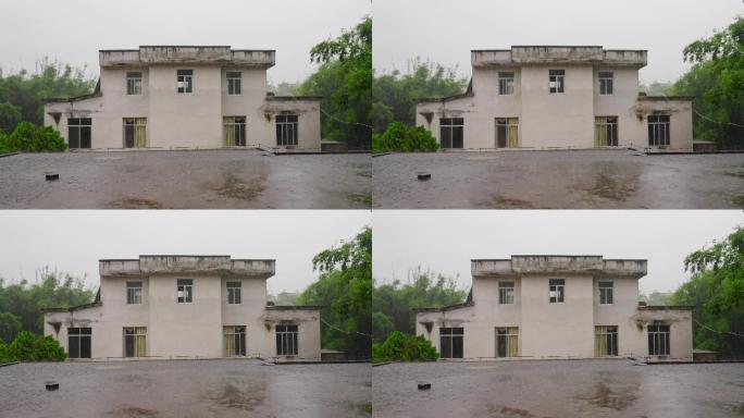 雨滴下雨暴雨农村雨景高速水花