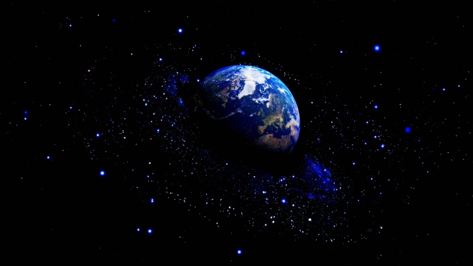 【4K宇宙】大气震撼蓝色星球星际幻想地球