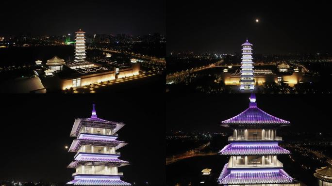 扬州大运河博物馆夜景4K降噪