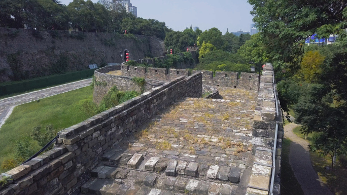 南京城墙神策门航拍