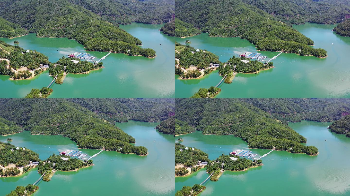 浙江丽水云和湖仙宫景区风光