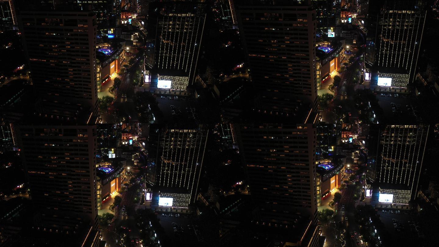 4KLog-航拍上海南京西路璀璨夜色