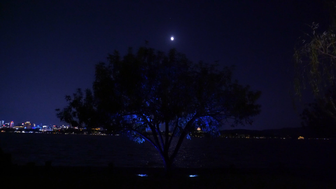 唯美西湖夜色