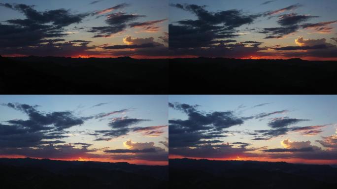4K航拍思旸夕阳2组1分10秒