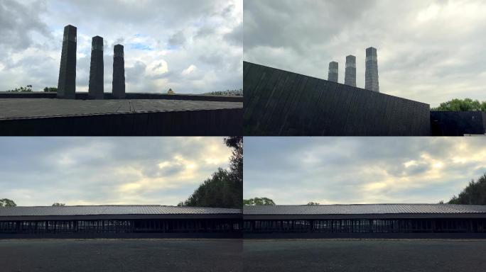 原创拍摄哈尔滨雨天的731部队遗址