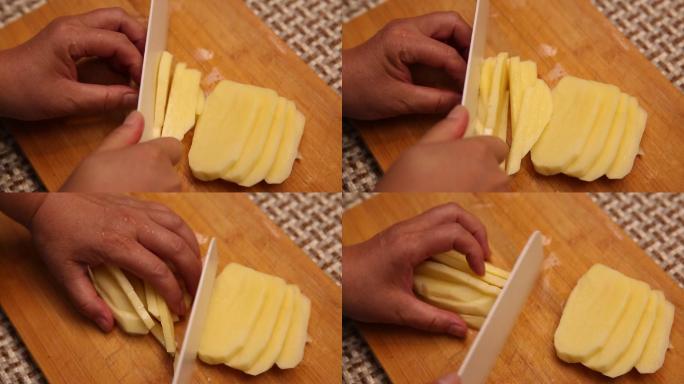 厨师削土豆切土豆 (3)
