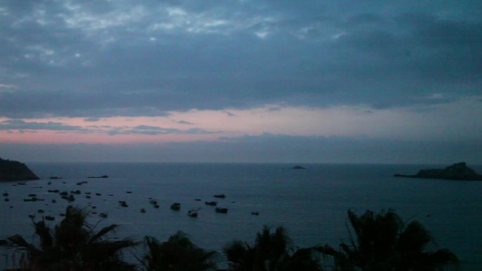 湄洲岛大海的夜景