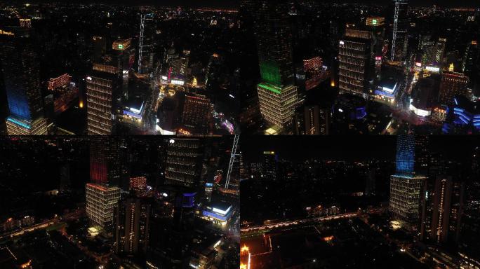 4KLog-航拍南京西路静安寺商区高楼
