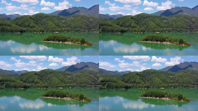 丽水云和湖仙宫景区夏季风光