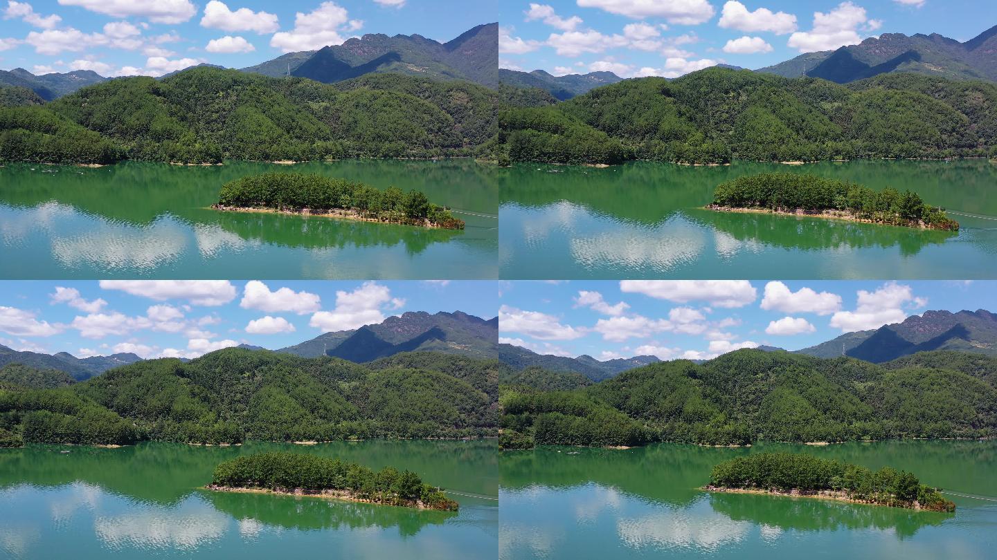 浙江丽水云和湖仙宫景区风光