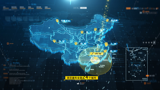 科技城市辐射中国地图区位