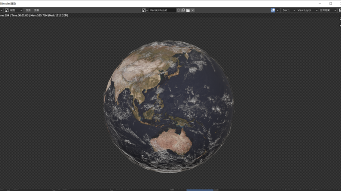 3D 4K 地球自转 透明通道