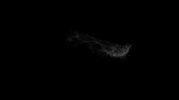 8K 白色烟雾粒子特效抽象蝴蝶飞舞