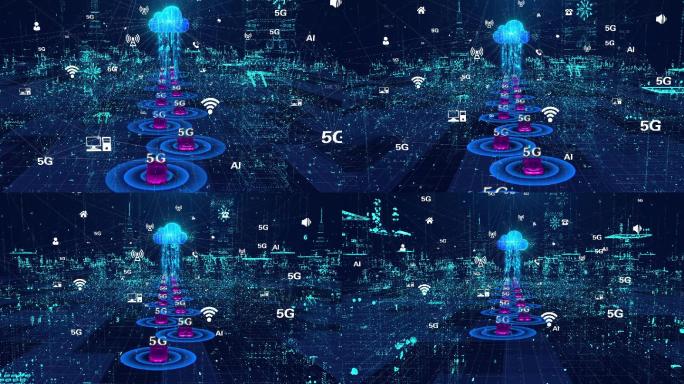 【原创】科幻全息5g网络物联网科技城市