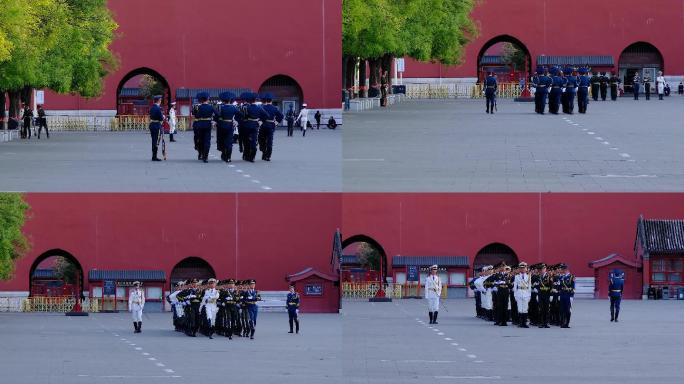 北京天安门三军仪仗队训练