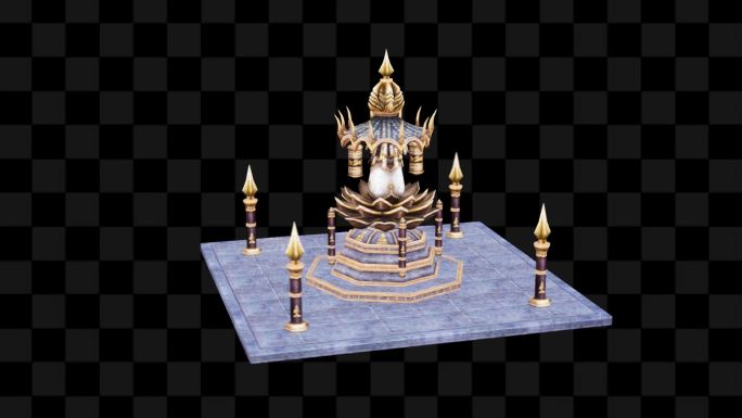 3D全息投影古建筑古文化祭祀祭坛01