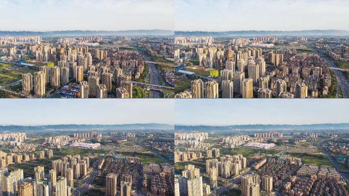 重庆大学城高新区全景延时航拍5K