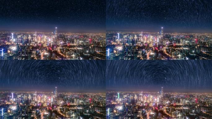 上海城市夜景星轨