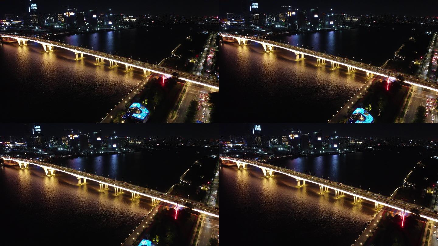 广州琶洲桥夜景，金融城配套夜景