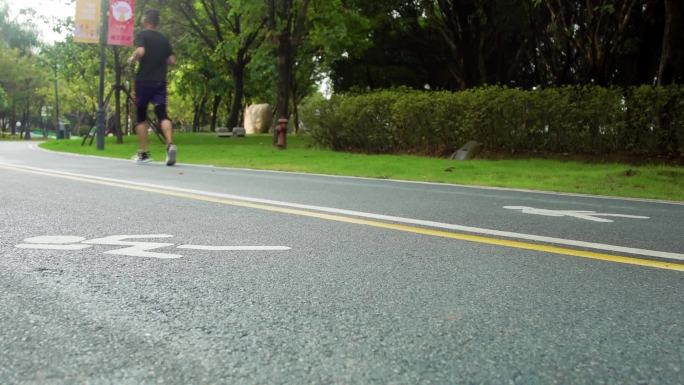 公园步道跑步晨练