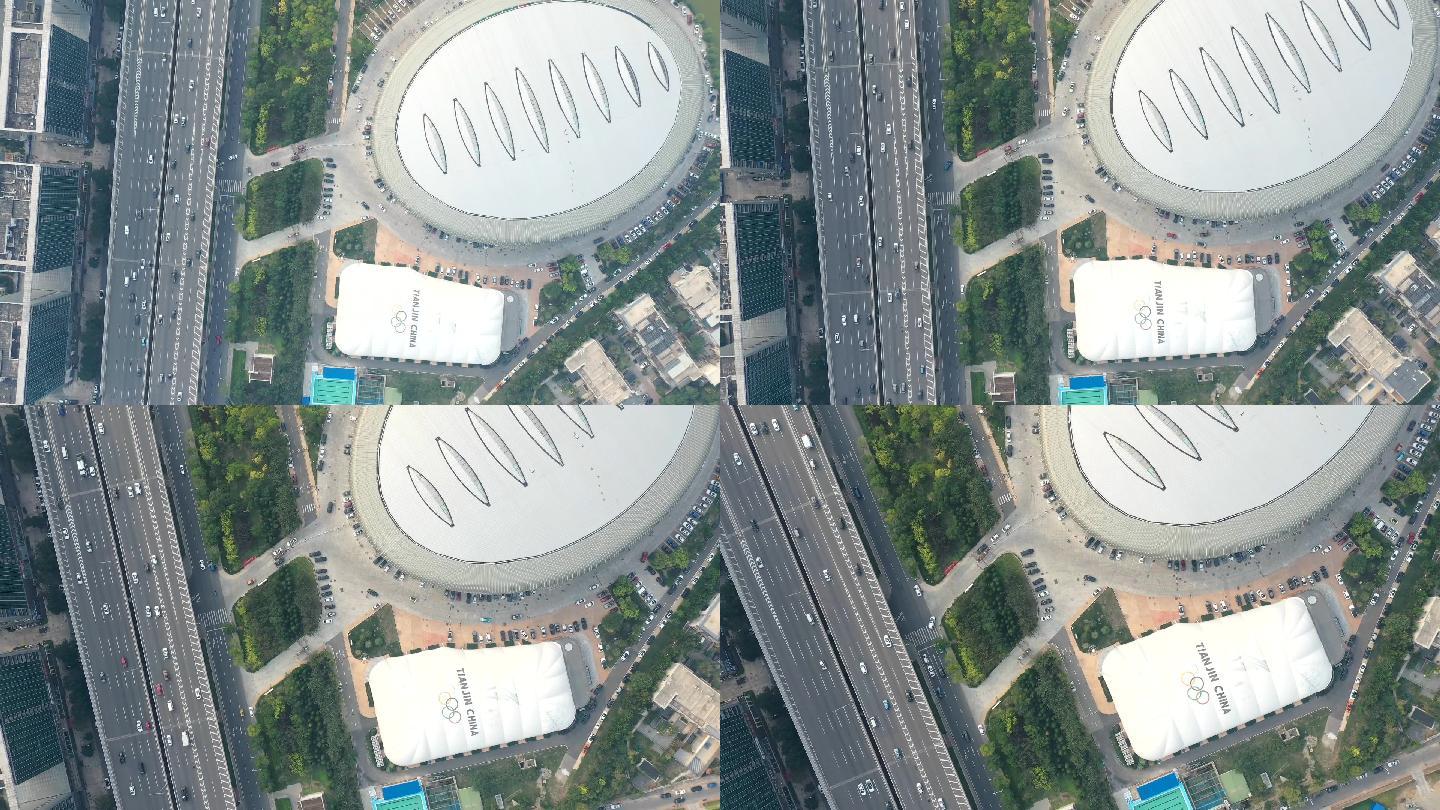延时天津时代奥城水滴体育场奥林匹克中心