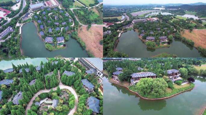 4K航拍南京银杏湖别墅