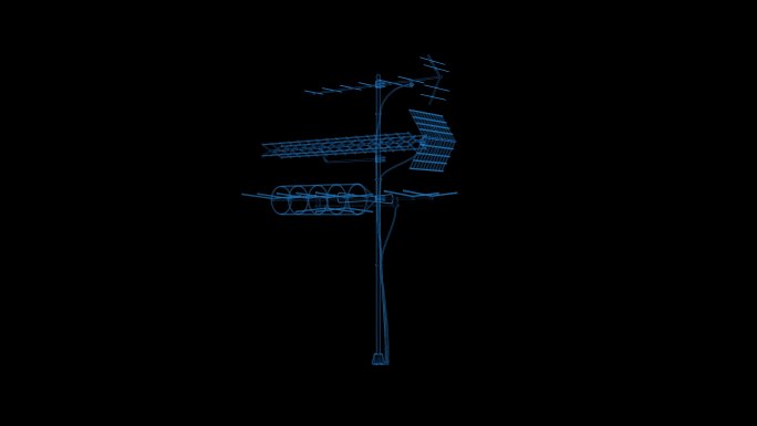 4k全息科技线框雷达带通道5