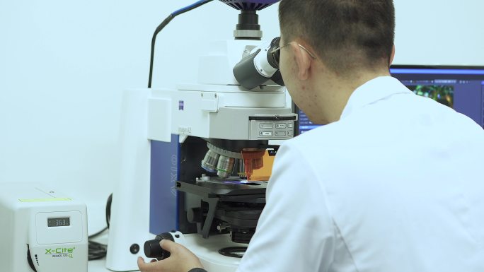 原创4K实验室显微镜生物科技医药医疗实验