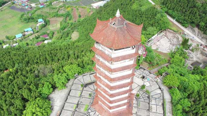 射洪登云楼航拍，遂宁市射洪地标航拍