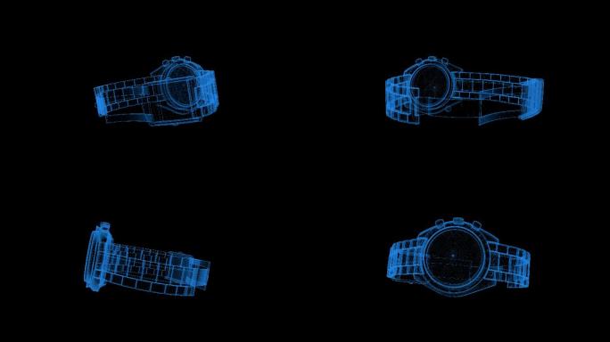 4k全息科技线框手表带通道