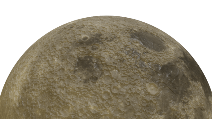4K 3D 旋转月球 透明通道