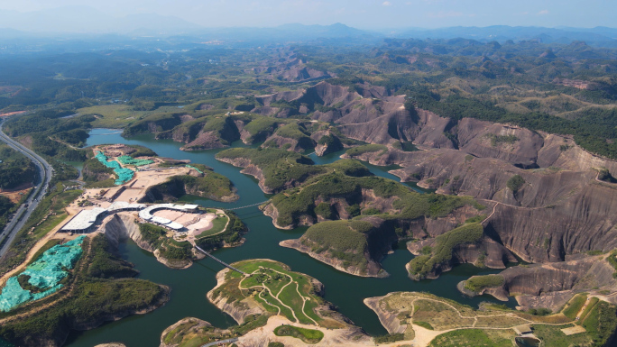 4K 中国丹霞地貌 山林江湖美景高椅岭