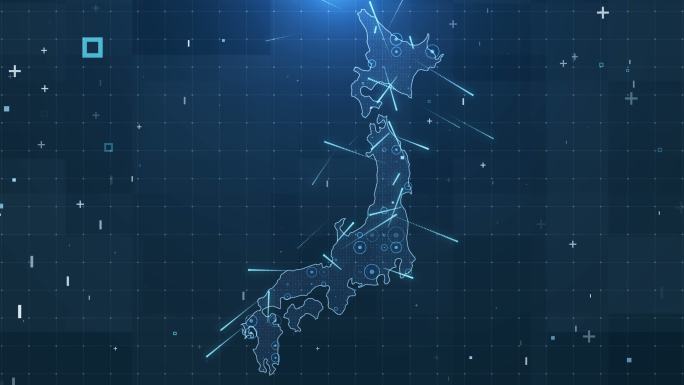 日本地图连接完整详细信息背景