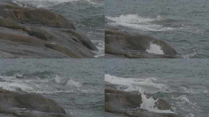 海浪拍打海岸