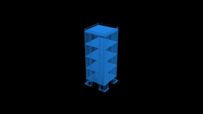 4k全息科技线框建筑带通道14