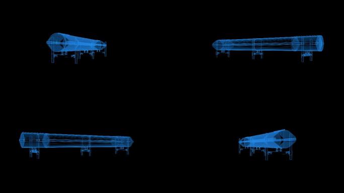 4k全息科技线框工业管道带通道9