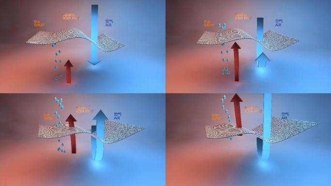 面料透气原理三维模型视频