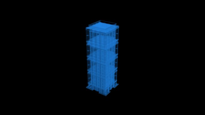 4k全息科技线框建筑带通道12